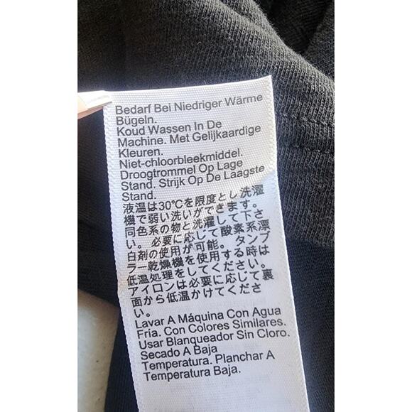 J Crew Shirt Womens Medium Black Cotton Long Sleeve Cropped Crewneck Mallcore - Picture 9 of 13